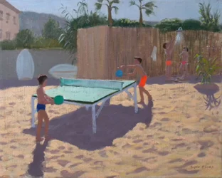 Ténis de mesa, Sul de França (óleo sobre tela)