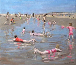Areias húmidas, West Wittering (óleo sobre tela)