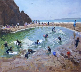 Surfistas Jovens, Tenby, 2016,