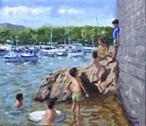 rochas de escalada, Tenby Harbour, 2016,