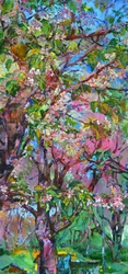 Árvore em flor na primavera