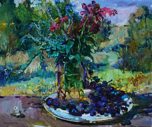 Ramo de verão com uvas