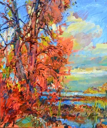 Paisagem outonal vibrante