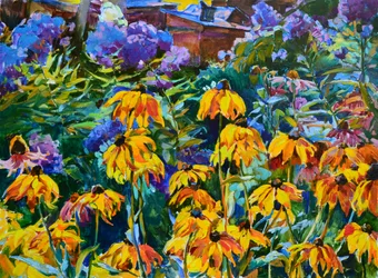 Flores vibrantes do jardim