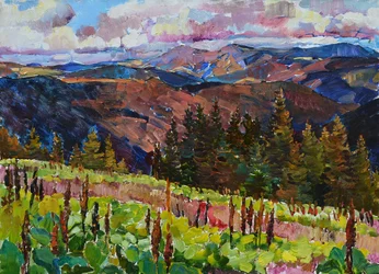 Vista deslumbrante das montanhas