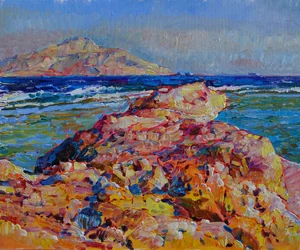Costa rochosa e vibrante
