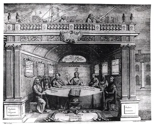 Os Grandes Astrônomos, de &39;Prodomus Astronomiae&39;, de Johannes Hevelius (1611-1687), publicado em Gdansk, 1690