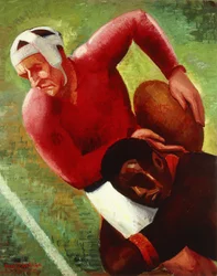 Football Move; Jugada de Futbol, c.1925 (óleo sobre tela)