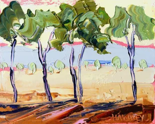 Árvores verdes com textura