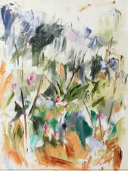 Abstrato de um jardim vibrante