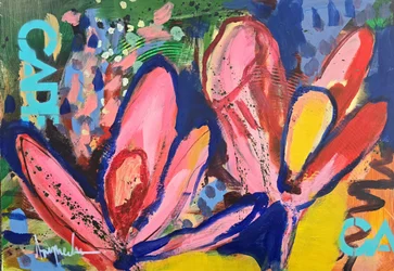 Abstrato floral vibrante