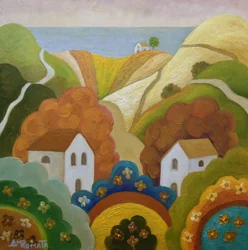 Aldeia costeira idílica