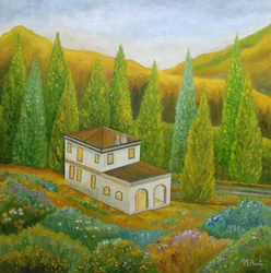 Casa na encosta da Toscana