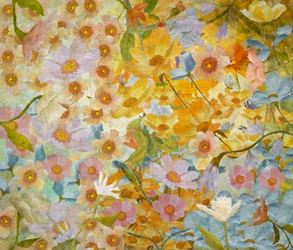 Jardim floral vibrante