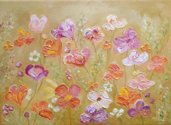Jardim floral vibrante