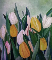Tulipas primaveris vibrantes