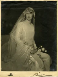 Fotografia de casamento de Lady Anne Hunloke (neé Cavendish)