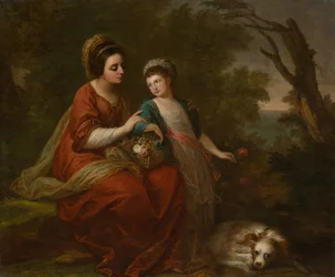 Sra. Hugh Morgan e sua filha, c. 1771.