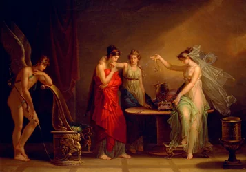 Lenda de Cupido e Psique, de Angelica Kauffmann (1741-1807)