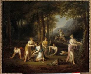 Pluto Removendo Pintura Proserpina por Angelica Kauffman (1740-1807) Século XVIII. Dim 0,40 x 0,56 m Tours Museu de Belas Artes