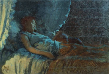 Happy Dawn, de Angelo Morbelli (1853-1919), óleo sobre tela