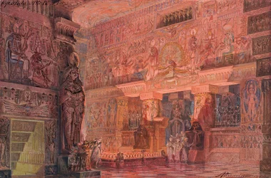 Cenografia para a Ópera Aida de Giuseppe Verdi, 1923.