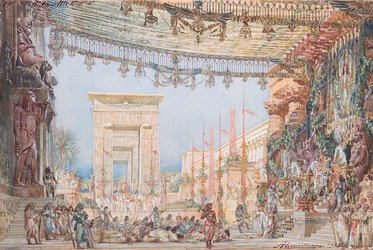 Cenografia para a Ópera Aida de Giuseppe Verdi, 1923.