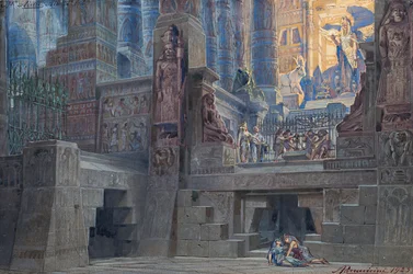 Cenografia para a Ópera Aida de Giuseppe Verdi, 1923.