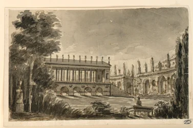Design de palco, uma ponte com pórtico
