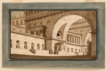Cenário, Exterior do Palácio, Salão Sepulcral