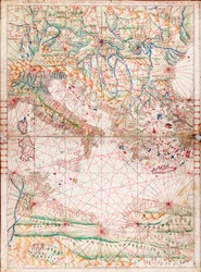 Mapa do Mediterrâneo Central