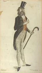 Caricatura de Gerini (aguarela)