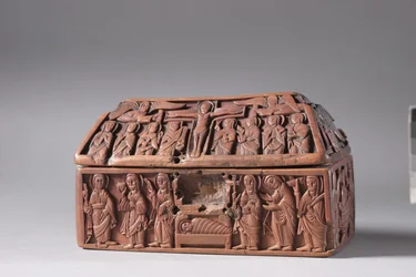 Caixão de madeira: cenas da vida de Cristo, c.1050