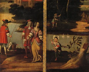 Ecrã frente e verso quatro vezes, c.1700