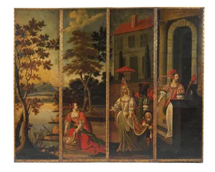 Ecrã frente e verso quatro vezes, c.1700