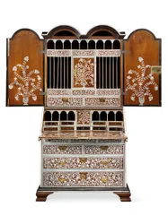 Gabinete, Vizagapatam, c.1720-30 (marfim, teca, ébano e carapaça de tartaruga)