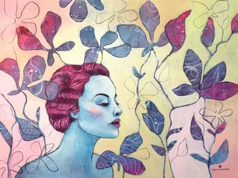Retrato floral de sonho