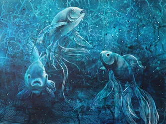 Três Peixes Dourados Etéreos