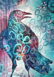 Corvo abstrato vibrante