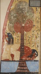 Cópia da pintura mural de um túmulo privado 218 de Amennakhte, I, 1, 317-320, Tebas, século XX