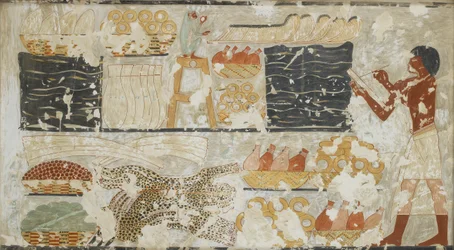 Cópia da pintura de parede, túmulo privado 100 de Rekhmire, Tebas, século XX