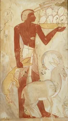 Cópia da pintura mural, túmulo privado 78 de Horemheb, Tebas, século XX
