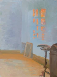 Sol da tarde no estúdio do artista em Markvej.
