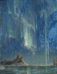 Aurora boreal. Estudo do norte da Noruega