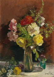 Pedaço de flor num vaso