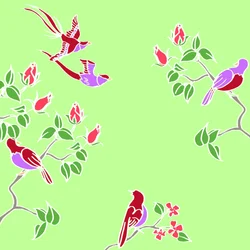 Pássaros de flor