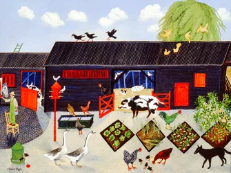 Colheita de feijão, 2004 (acrílico)