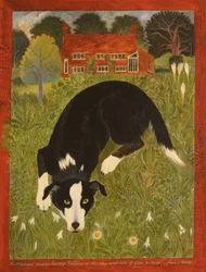 Cão Collie (acrílico)