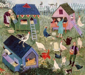Recolha de ovos, 2003 (acrílico)