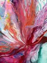 Flor abstrata vibrante